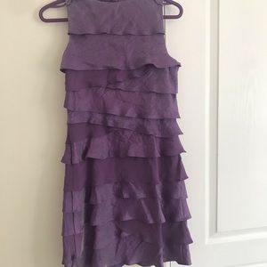 A sleeveless cocktail ruffle dress, size 4P